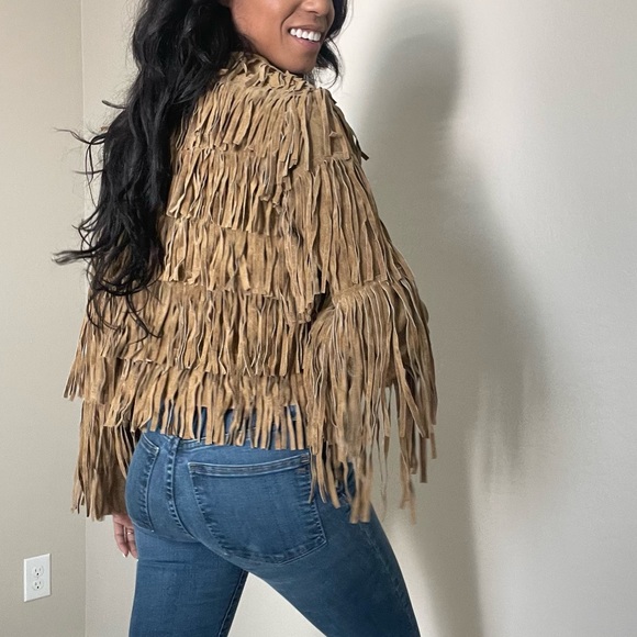 Vintage Full Fringe 100% Leather Jacket - Picture 6 of 15